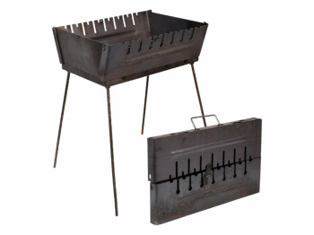 Мангал-валіза на 8 шампурів, 50×27×5 см, метал, VK-M8