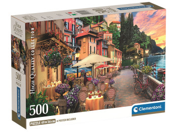 Пазлы Вечерние виды на озеро Комо, Италия Clementoni, 500 частей