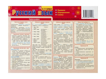 Картонка-підказка Російська мова, Правила 20х15 см, ZIRKA