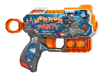 Игрушечный пистолет механический с мягкими патронами 6шт, Turbo & Fast
