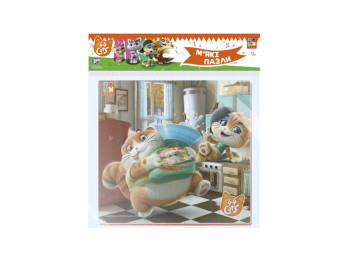 Мягкие квадратые пазлы 44 Кота, На кухне, Vladi Toys