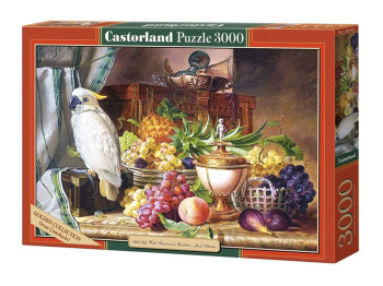 Пазлы Still Life With Fruit and a Cockatoo, 3000 элементов, Castorland