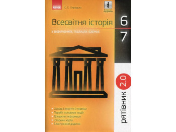 Рятівник "Всесвітня історія у визначеннях таблицях і схемах", 6-7 класи, О. Є. Ореденко, Ранок