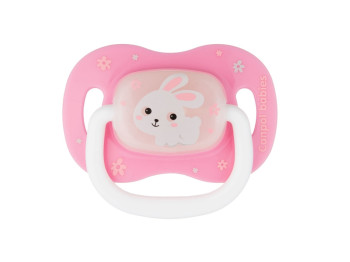 Пустышка силиконовая симметричная BUNNY&COMPANY 18+ мес 23/270_pin, Canpol Babies