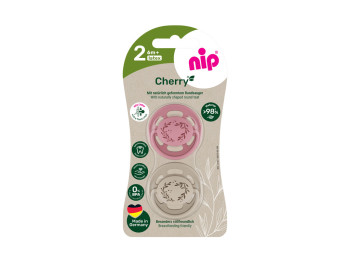 Пустушка кругла Cherry Green, латекс, 6+ міс, 38879-51, Nip