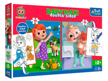 Пазли + розмальовка 10+10 елементів BABY MAXI, Друзі, Кокомелон, Trefl