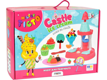 Набір для творчості тісто для ліплення Mister Tisto Castle Ice-Cream, з формами, Strateg
