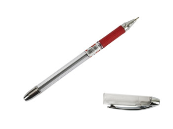 Ручка масляная Max Writer Silver. Hiper HO-338. Длина письма 2500м 0,7мм. Цвет КРАСНЫЙ (цена за 1 шт