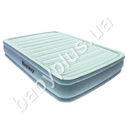 Велюр-матрац сірий з вбудованим насосом 220V з дорожньою сумкою Bestway 67490