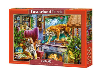 Пазли Тигри, Повернення в реальність 3000 елементів, Castorland