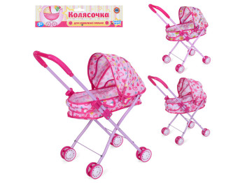 Коляска для кукол, классика, двойные колеса, 4 цвета