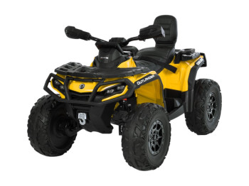 Квадроцикл електричний 4 мотори 200W, акумулятор 24V 7Ah, EVA-колеса, USB, TF, жовтий