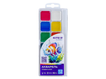 Краски акварельные Classic 12 цветов, Kite