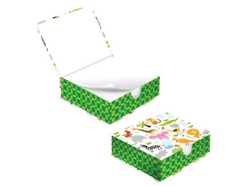 Картонный бокс с бумагой для заметок 90х90мм, Vladi Toys