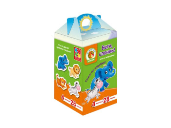 Игра с липучками Беги, слоник!, Vladi Toys