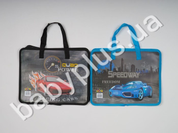Папка пластикова з текстильними ручками KIDIS, SPEEDWAY