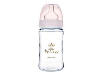 Пляшка антиколікова з широким отвором 240 мл PP Easystart Royal baby рожева. Canpol Babies 35/234_pi