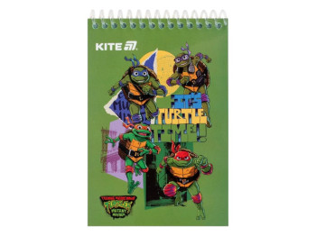 Блокнот Ninja Turtles на спирали, зеленые листы, A6, 48 листов