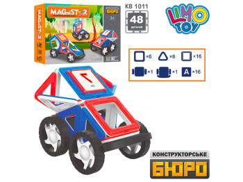Конструктор Магнітний Транспорт. Limo Toy KB 1011. 48 деталей