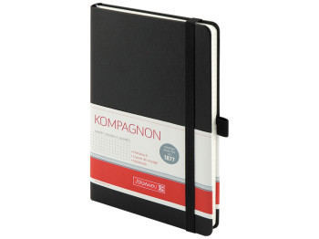 Книга записна Компаньйон чорна А5 клітинка. 96 аркушів. BRUNNEN 10-552 28 05