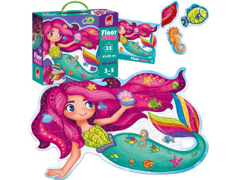 Пазл підлоговий Mermaid 324699, 31 елемент, 30 см, 3 мініпазли, Roter Kafer