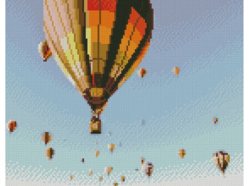 Алмазна картина Кулі в небі 30х40 см, Strateg
