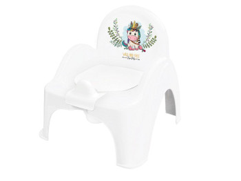 Горшок - стільчик Дикий захід. Єдиноріг з музикою Білий. Tega Baby PO-074-103-JEDNOROŻEC