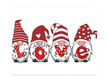 Алмазна картина Gnomes with love lettering 40х50 см, Strateg