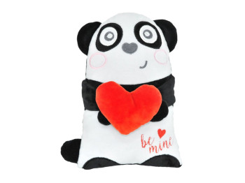 Подушка игрушка съемное сердце Be Mine Панда, 25 см, декоративная, Tigres