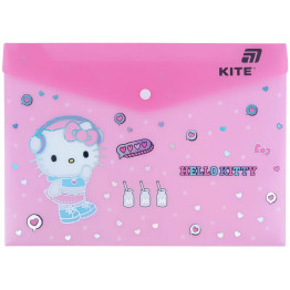 Папка на кнопке Kite Hello Kitty HK25-244-4, формат A4, полипропилен, Kite