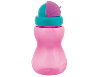 Поїльник Бiдончик спортивний з трубкою малий - рожевий. Canpol Babies 56/109_pin
