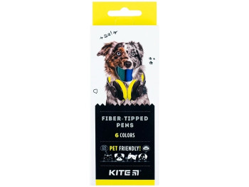 Фломастери Dogs 6 кольорів, Kite