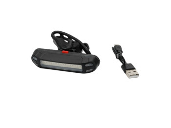Ліхтарик LED акумуляторний USB задній для велосипеда 8,5см, 500mAh