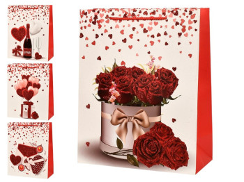 Пакет подарочный бумажный S Love 18х23х10 см, R94967-S