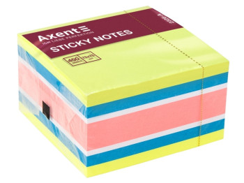 Блок бумаги с клейким слоем ассорти 7,5x7,5 см. 450 листов. Axent 2326-51-A