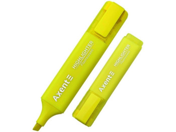 Маркер клиновидный Highlighter желтый, линия 1-5 мм, (цена за 1шт) Axent