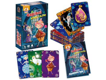 Гра настільна карткова Чарівні кристали, 50 карток, збір кольорів, Vladi Toys