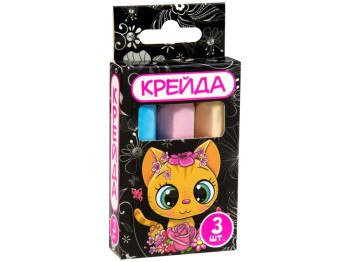 Мел Карандаш разноцветный 3 шт, Strateg