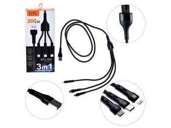 Кабель 3в1 быстрая зарядка GTL WL-1441