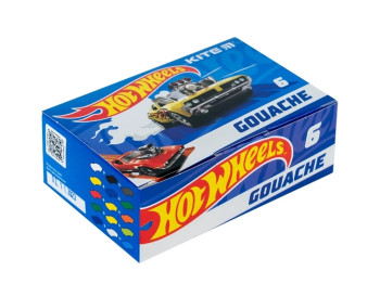 Гуашь Hot Wheels 6 цветов, 20 мл, Kite