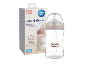 Пляшечка антиколікова Natural Shape з соскою Dual-zone 260 мл, Canpol babies 35/401