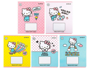 Зошит у лінію 12 аркушів, Hello Kitty (цеіна за 1шт)