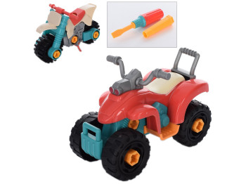 Конструктор на шурупах з інструментами X-876/X-886, 20 см, транспорт, BabyToys