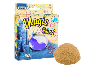 Кінетичний пісок з формочкою Magic Sand класичний, 150 г, для ліплення, Strateg