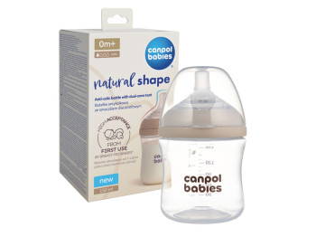 Пляшечка антиколікова Natural Shape з соскою Dual-zone 150 мл, Canpol babies 35/400