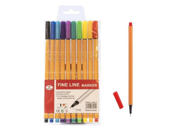 Ручки капілярні Fine Line 10кол, WW00413ST