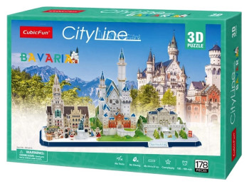 Тривимірна головоломка-конструктор CITY LINE BAVARIA. Cubic Fun MC267h