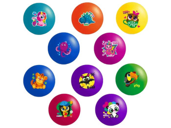 М'ячик Jumpopo JPP10, 3 см, з малюнками тварин, Vladi Toys (ціна за 1 шт.)
