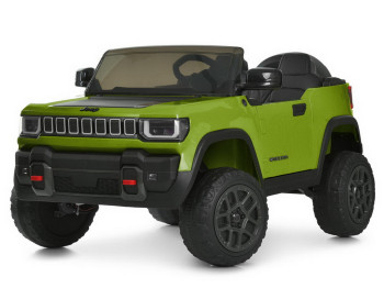Електромобіль двомісний JJ2500EBLR-5(24V), 141 см, 4x25W, EVA колеса, зелений, Bambi Racer