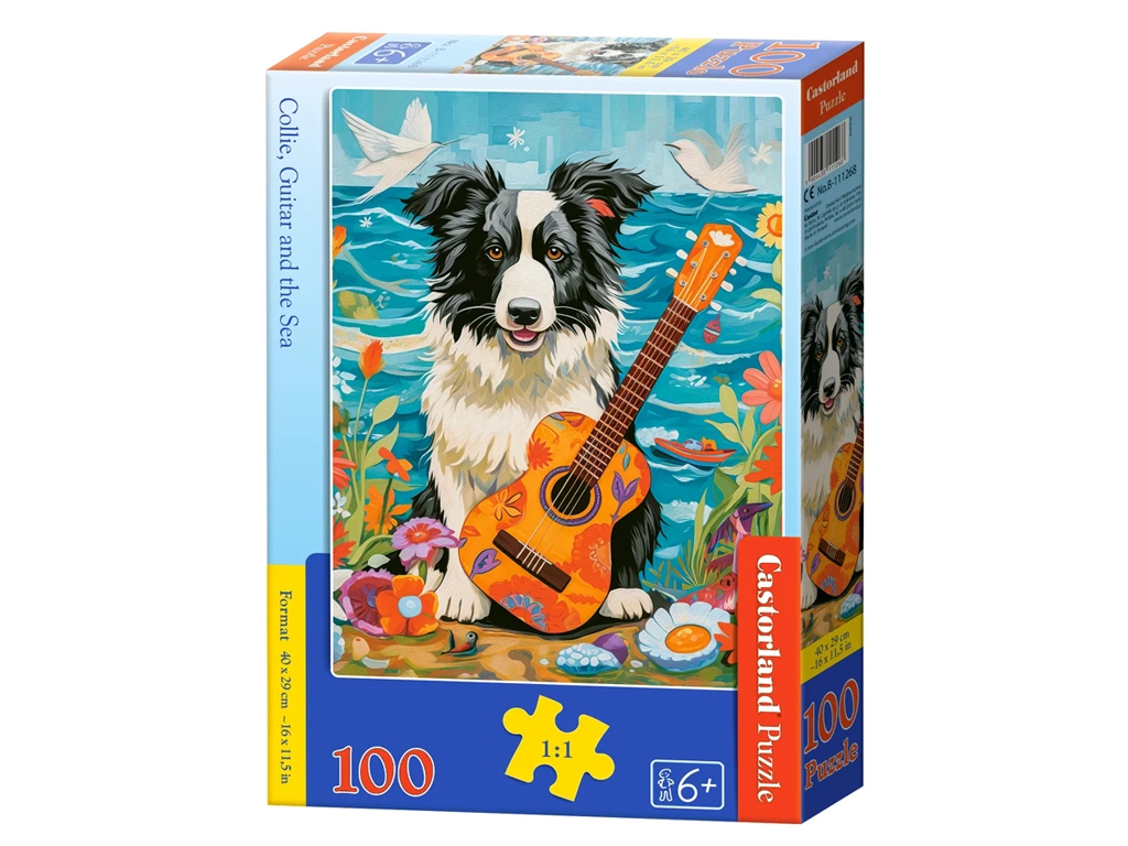 Пазлы Колли, гитара и море, 100 элементов, Castorland B-111268